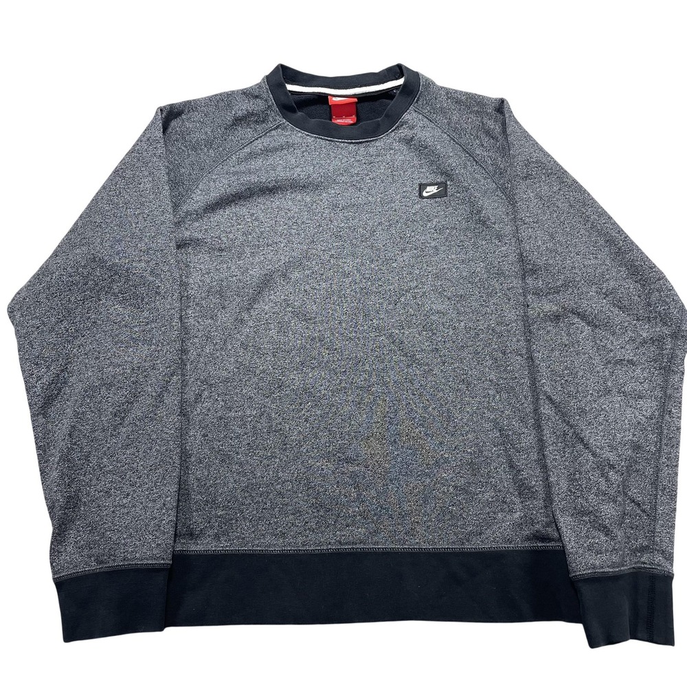 Nike Sweatshirt Mens Medium Gray Sportswear Logo Crewneck Pullover 678556-065